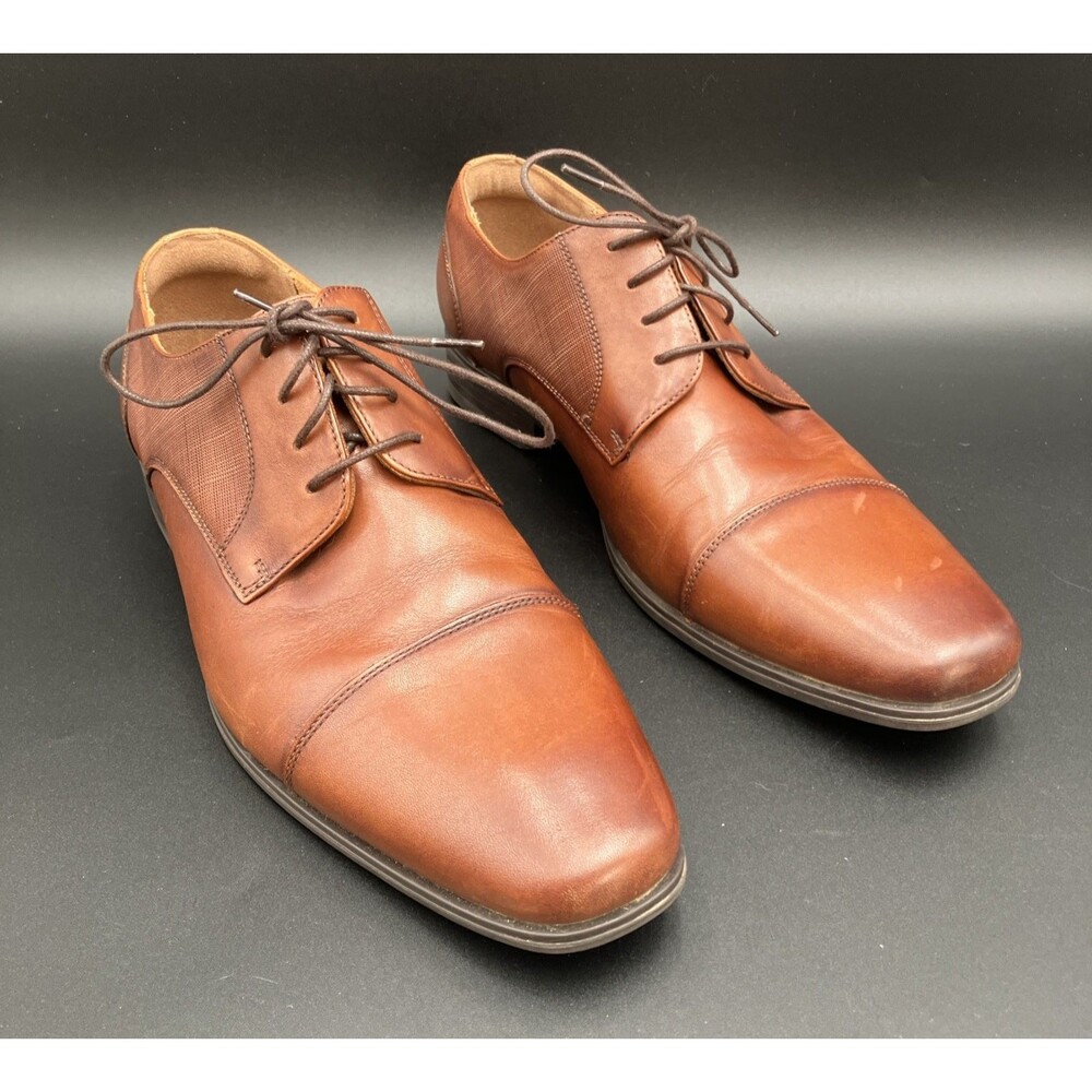 Florsheim Shoe Company Men's 10.5M Brown Leather Dress Shoes Style 11924 221